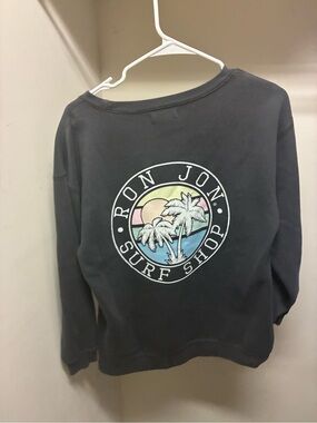Ron Jon Surf Shop Women's Charcoal Graphic Pullover Sweatshirt